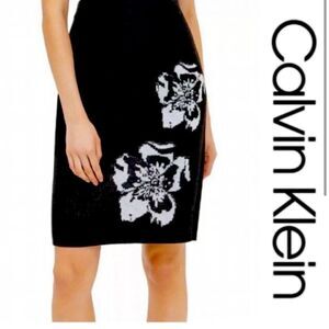 NWT xl Calvin Klein Floral Sweater Skirt